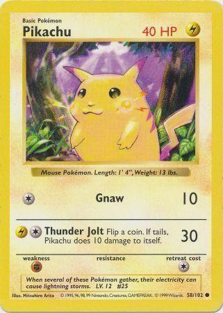 Pikachu [Shadowless] #58