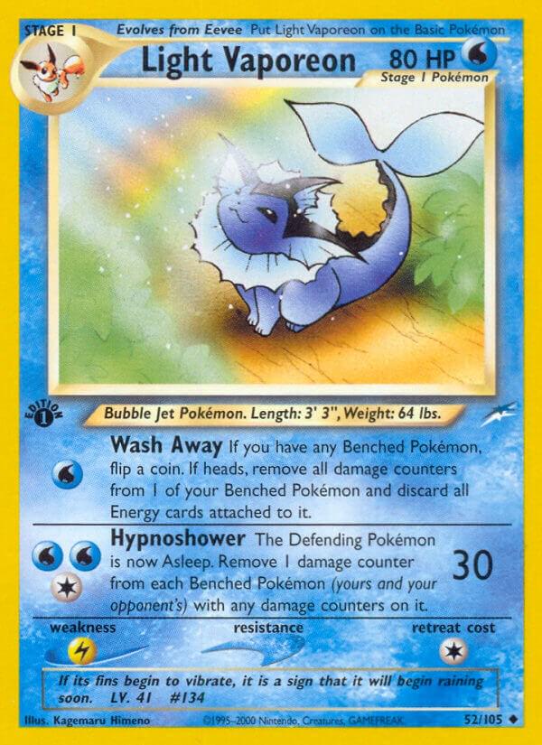 Light Vaporeon [1st Edition] #52