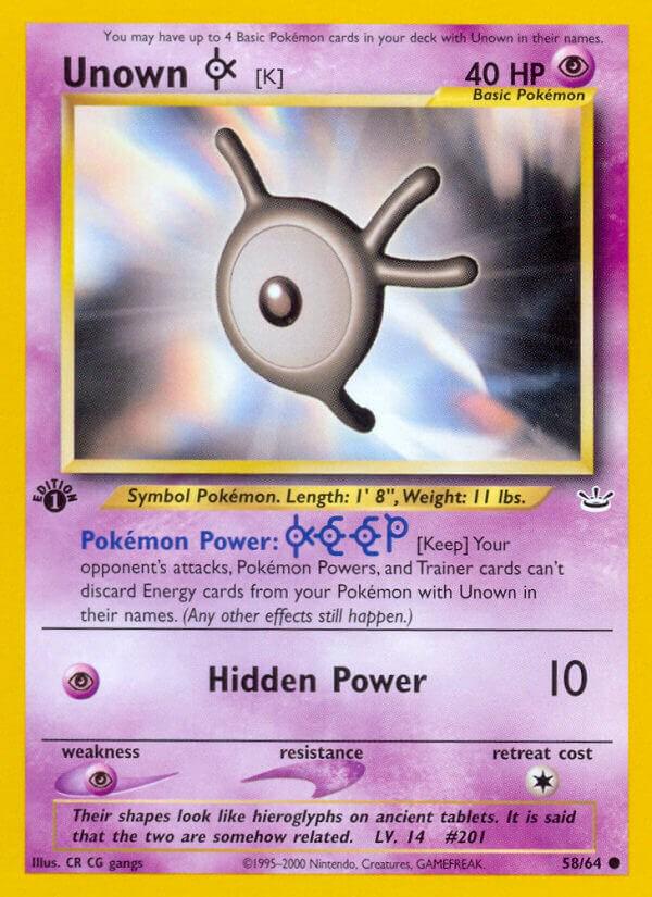 Unown K [1st Edition] #58