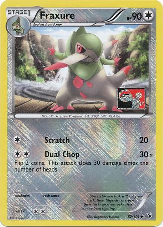 Fraxure [Crosshatch Reverse Holo] #87
