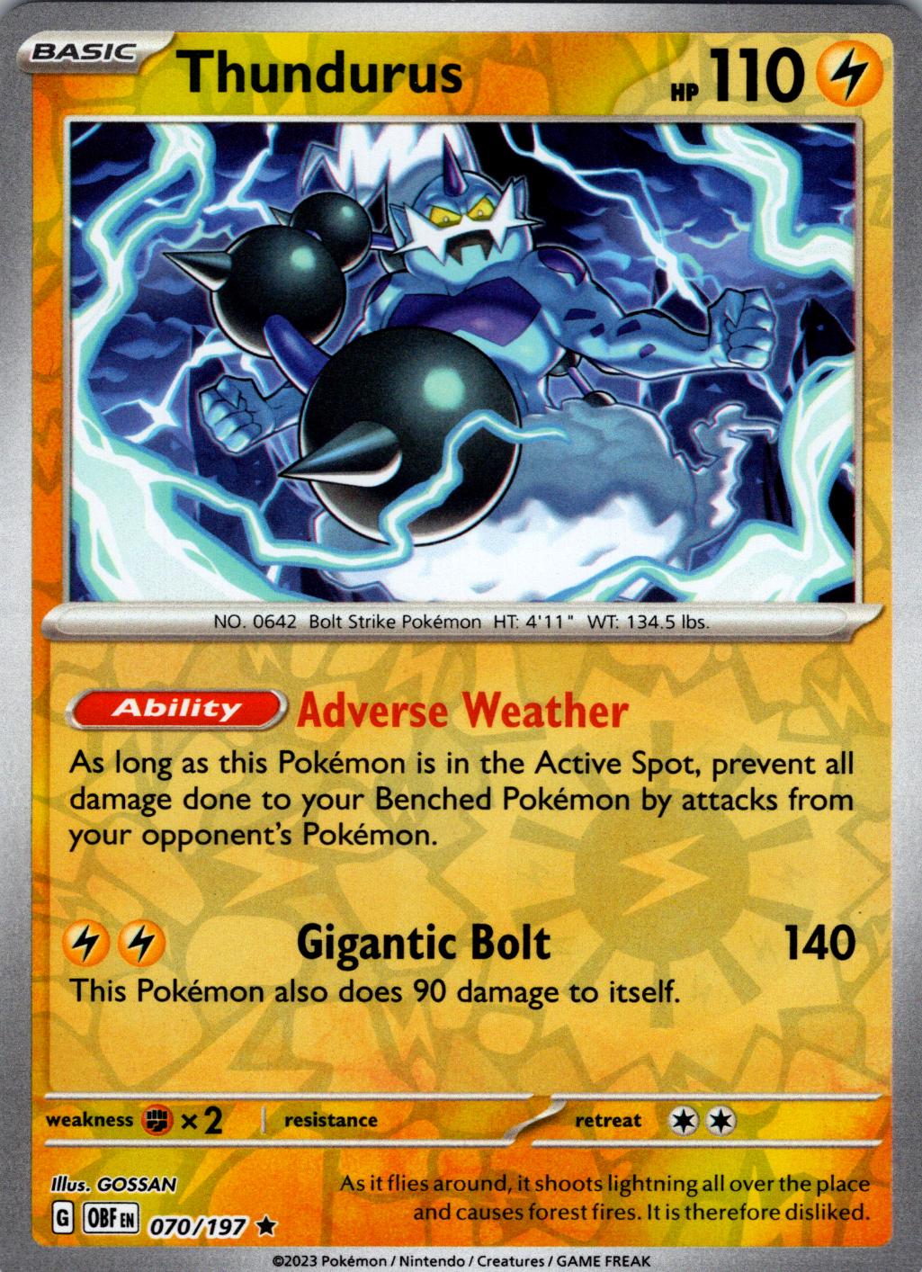 Thundurus [Reverse Holo] #70