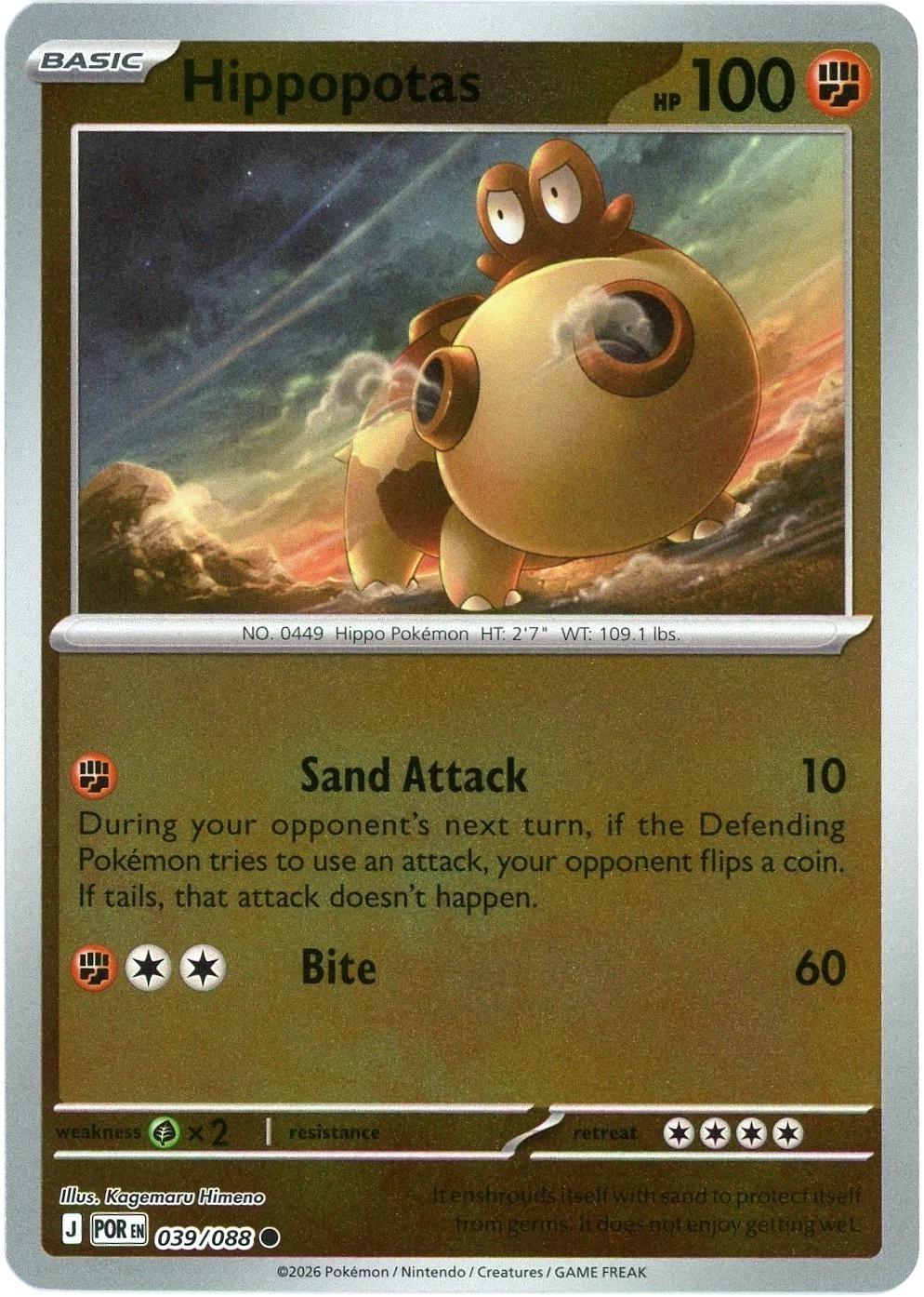 Hippopotas [Reverse Holo] #39