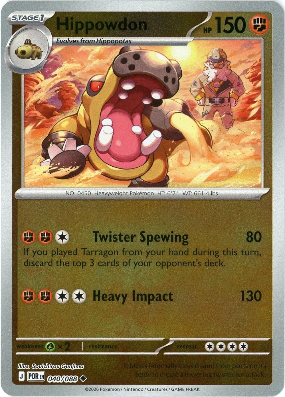 Hippowdon [Reverse Holo] #40