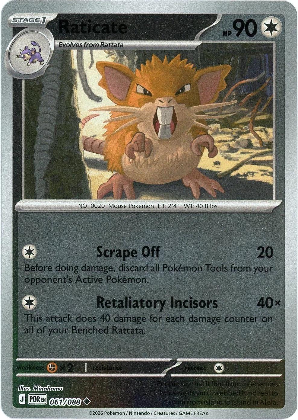 Raticate [Reverse Holo] #61